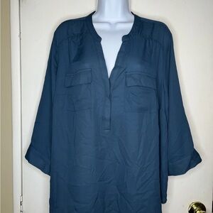 Torrid Teal Blouse with Pockets